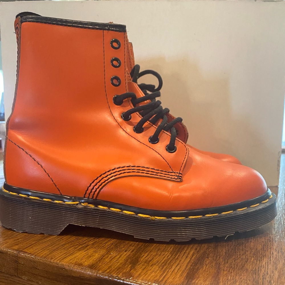 Original Dr. Martens orange boots